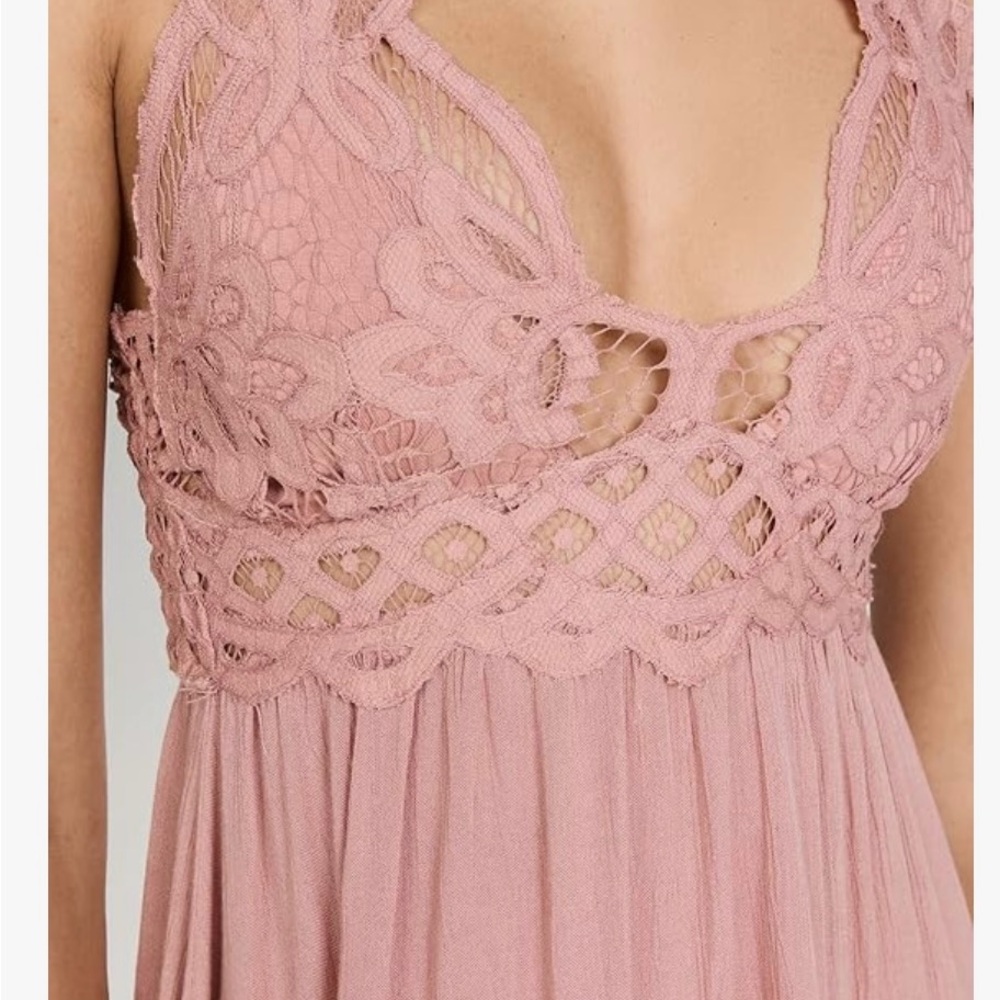 Free People Adella Slip Dress in Rose Color, size XS NWT